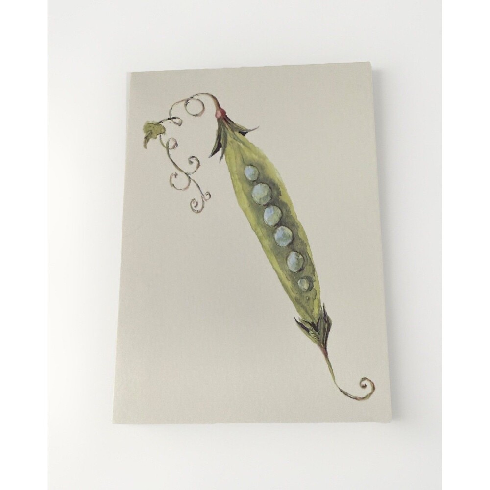 Vintage Oddballs Watercolor White Notecards - Peas, Please- Baby Shower  - 10 Pk